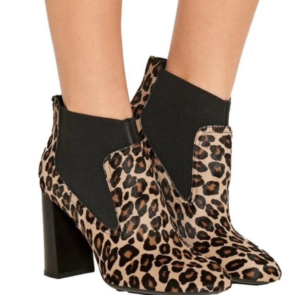 NEW Tod's Gomma T95 Bootie Leopard-print calf hair ankle boots size 36